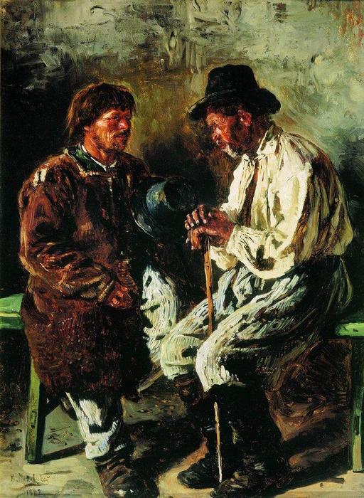 Order Paintings Reproductions Two ukrainians, 1882 by Vladimir Yegorovich Makovsky (1846-1920, Russia) | ArtsDot.com