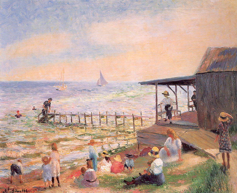 Order Artwork Replica Beach side, 1913 by William James Glackens (1870-1938, United States) | ArtsDot.com