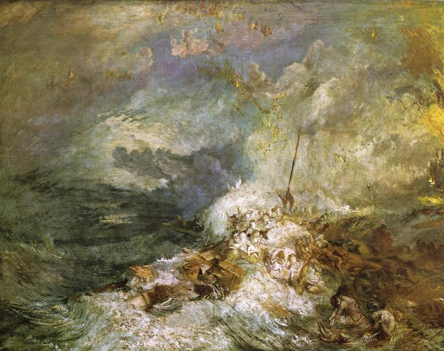 Order Oil Painting Replica Fire at Sea, 1835 by William Turner (1775-1851, United Kingdom) | ArtsDot.com