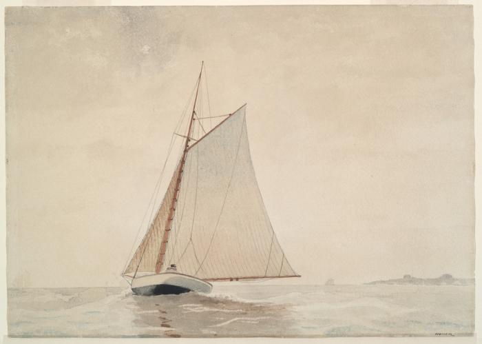 Buy Museum Art Reproductions Sailing off Gloucester by Winslow Homer (1836-1910, United States) | ArtsDot.com