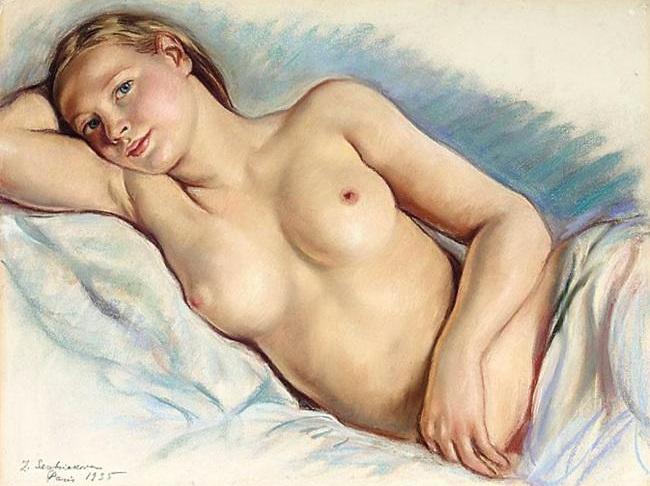 Buy Museum Art Reproductions Reclining Nude, 1935 by Zinaida Serebriakova (Inspired By) (1884-1967, Ukraine) | ArtsDot.com