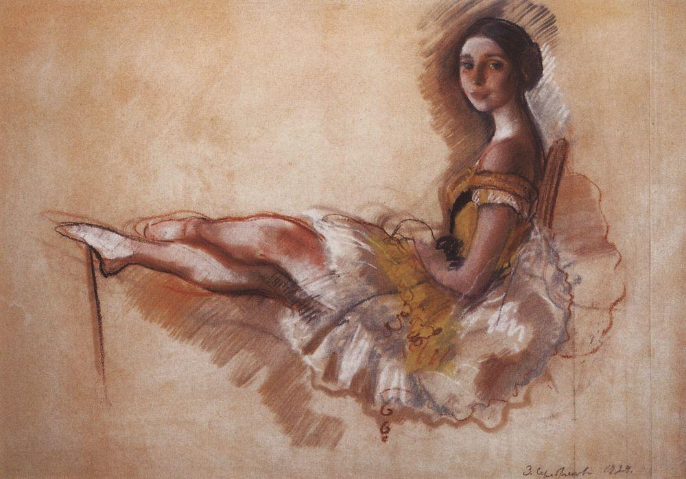 Order Artwork Replica Resting dancer, 1924 by Zinaida Serebriakova (Inspired By) (1884-1967, Ukraine) | ArtsDot.com