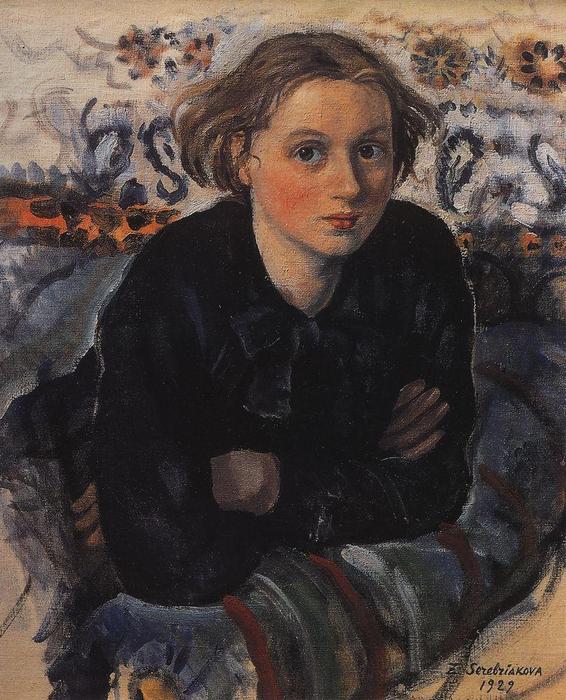 Order Art Reproductions Portrait of daughter Katya, 1929 by Zinaida Serebriakova (Inspired By) (1884-1967, Ukraine) | ArtsDot.com
