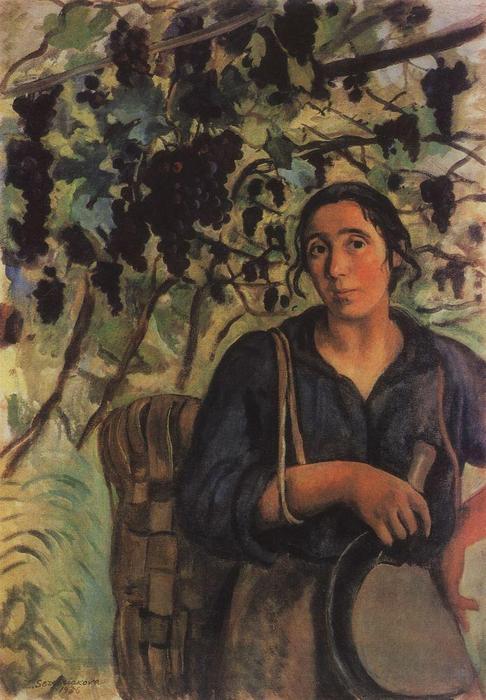 Order Art Reproductions Italian peasant woman in a vineyard, 1936 by Zinaida Serebriakova (Inspired By) (1884-1967, Ukraine) | ArtsDot.com