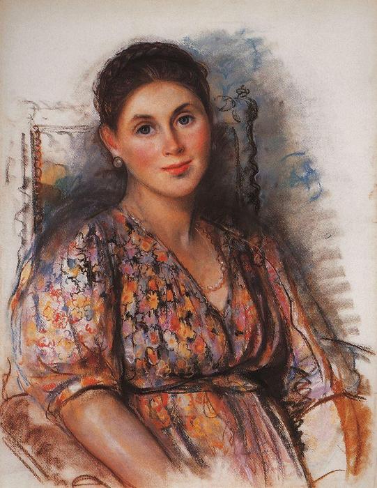 Order Paintings Reproductions The Countess of Saint Hippolyte, 1942 by Zinaida Serebriakova (Inspired By) (1884-1967, Ukraine) | ArtsDot.com