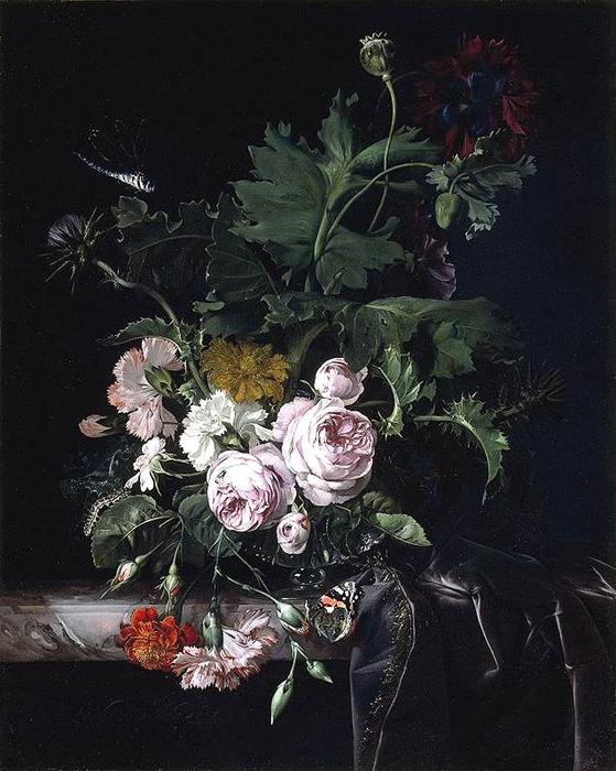 Order Art Reproductions Flower Still-Life, 1677 by Willem Van Aelst (1626-1683, Netherlands) | ArtsDot.com