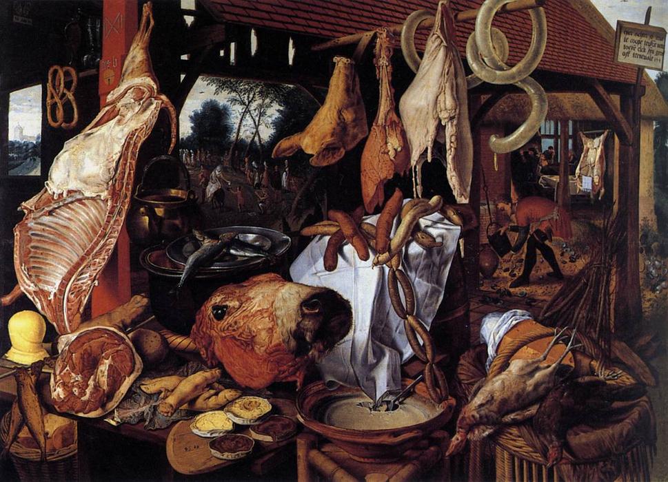 顺序 藝術再現 Butcher`s Stall 。, 1551 通过 Pieter Aertsen (1508-1575, Netherlands) | ArtsDot.com