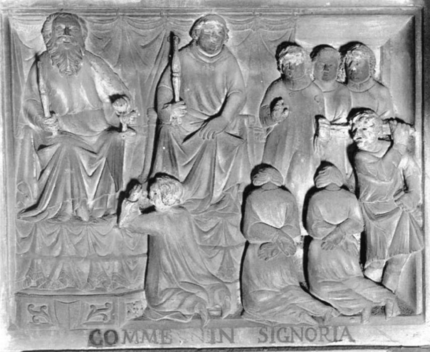 Ordinare Riproduzioni D'arte Monumento al Vescovo Guido Tarlati (particolare), 1330 di Agostino Di Giovanni (1285-1347, Italy) | ArtsDot.com