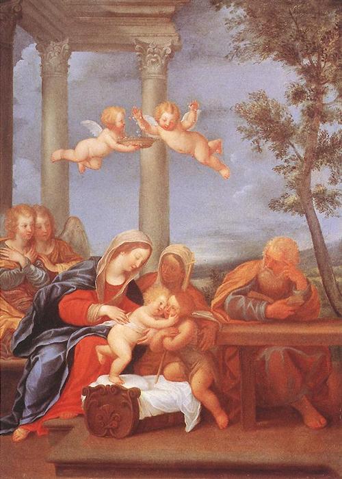 Order Art Reproductions Holy Family, 1630 by Francesco Albani | ArtsDot.com