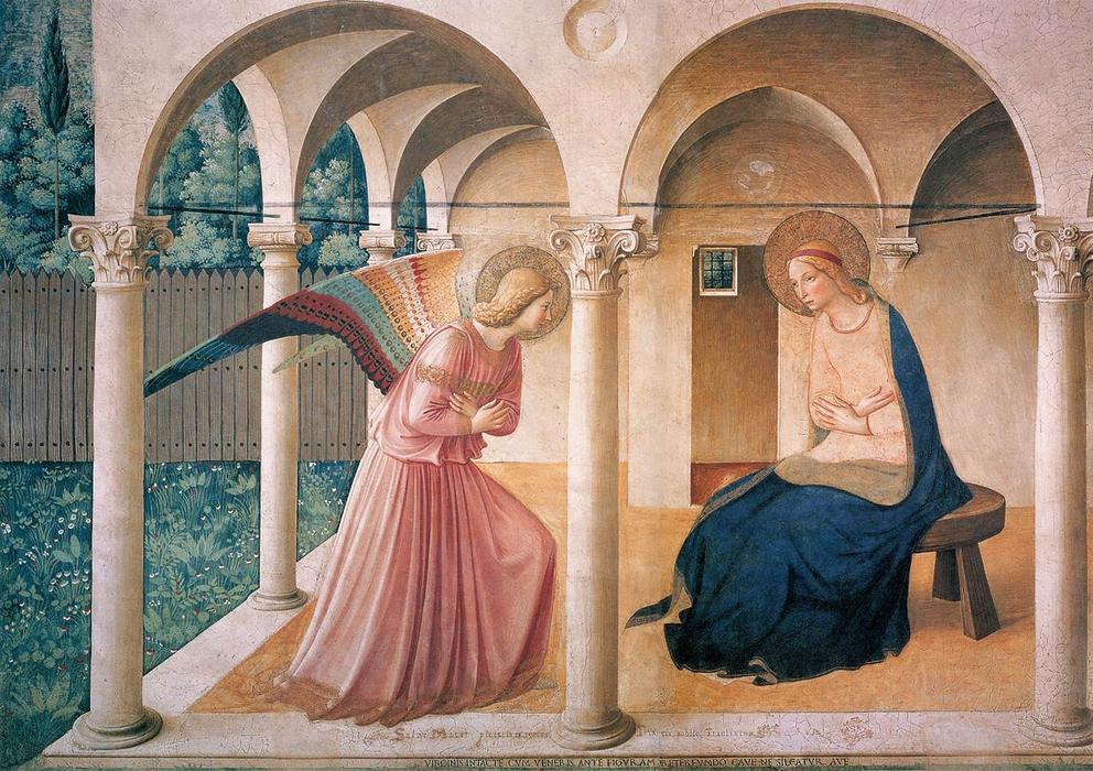 順序 油絵 アヌンシエーション, 1442 バイ Fra Angelico (1395-1455, Italy) | ArtsDot.com