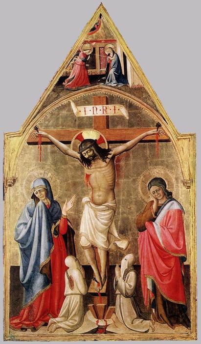 Order Paintings Reproductions Crucifixion with Mary and St John the Evangelist, 1400 by Biagio D'antonio Da Firenze (1446-1516, Italy) | ArtsDot.com