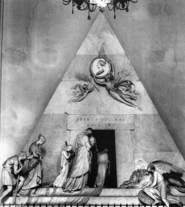 順序 油絵 ダッチの墓 マリア・クリスティーナ・ザクセン, 1798 バイ Antonio Canova (1757-1822, Italy) | ArtsDot.com