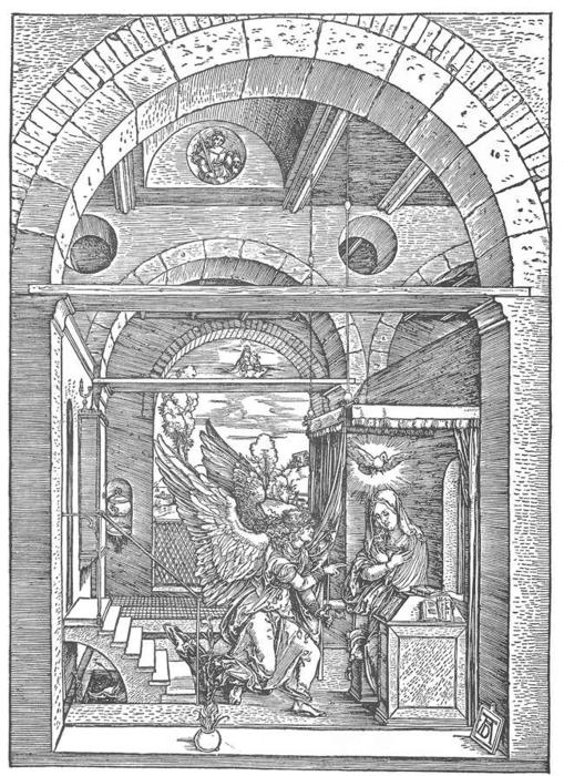 Buy Museum Art Reproductions Life of the Virgin:7. The Annunciation, 1500 by Albrecht Durer (1471-1528, Italy) | ArtsDot.com