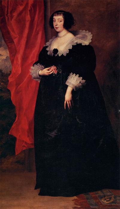Order Art Reproductions Margaret of Lorraine, Duchess of Orléans, 1634 by Anthony Van Dyck (1599-1641, Belgium) | ArtsDot.com