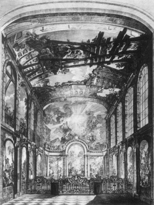 Order Paintings Reproductions View of the Foundlings` Chapel in Paris, 1752 by Etienne Fessard (1714-1777, France) | ArtsDot.com