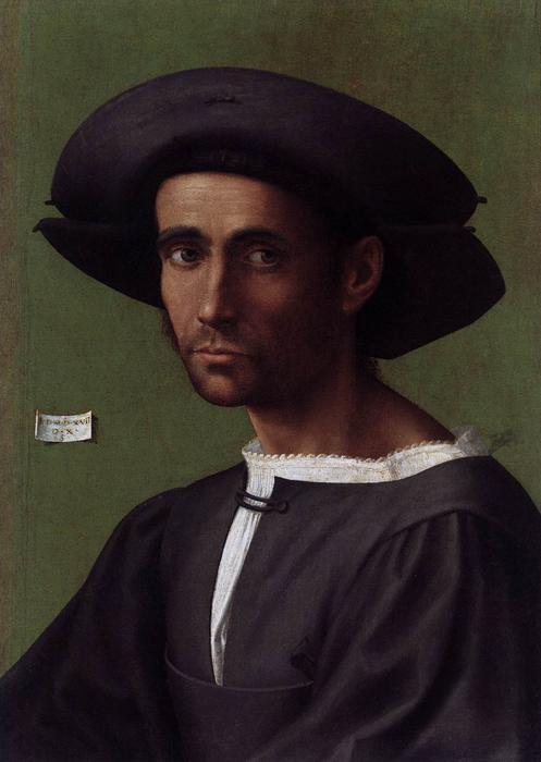 Order Paintings Reproductions Portrait of a Man, 1517 by Franciabigio (1482-1525, Italy) | ArtsDot.com