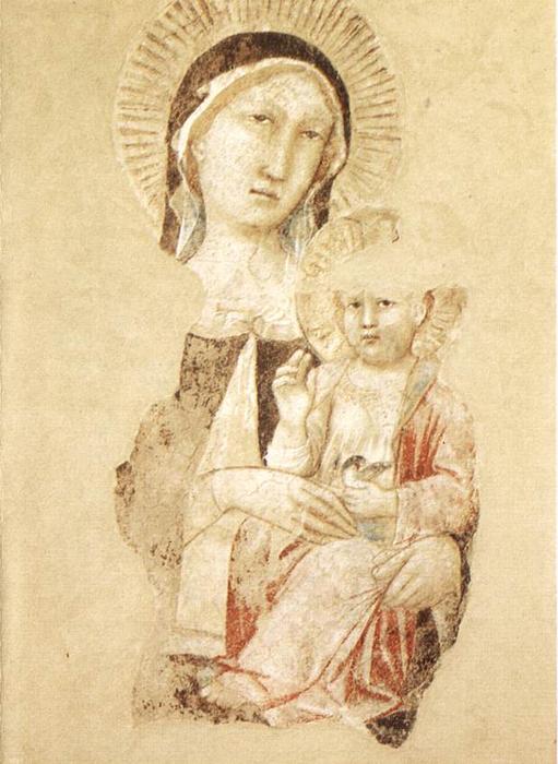 顺序 畫複製 Madonna with Child (fragment) 通过 Agnolo Gaddi (1350-1396, Italy) | ArtsDot.com