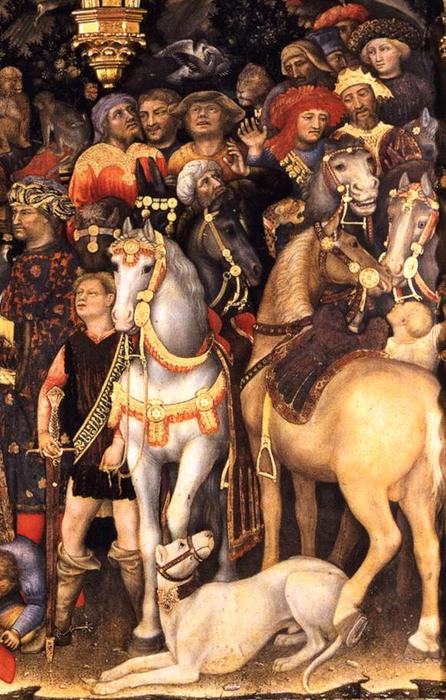 Order Oil Painting Replica Adoration of the Magi (detail), 1423 by Gentile Da Fabriano (1370-1427, Italy) | ArtsDot.com