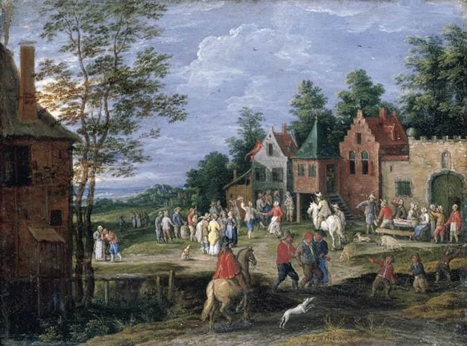 Order Oil Painting Replica Village Scene by Pieter Gijsels (1621-1690, Belgium) | ArtsDot.com