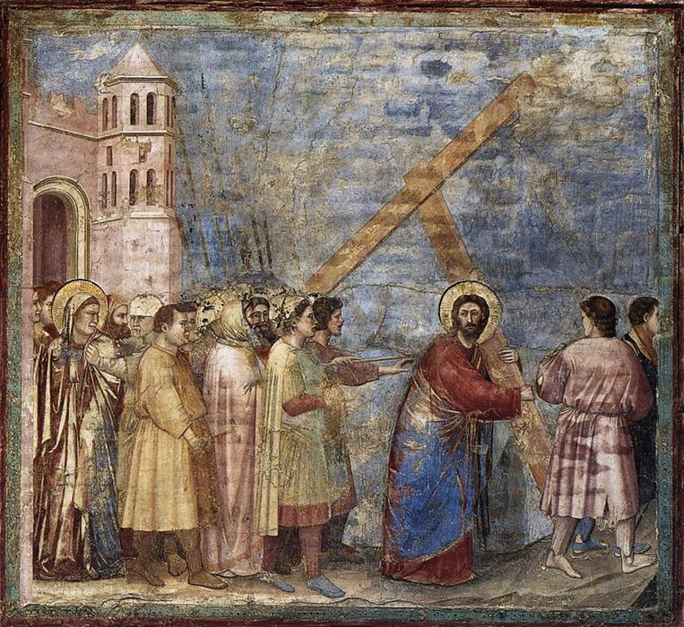 Order Art Reproductions No. 34 Scenes from the Life of Christ: 18. Road to Calvary, 1304 by Giotto Di Bondone (1267-1337, Italy) | ArtsDot.com