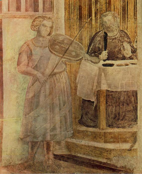 Buy Museum Art Reproductions Scenes from the Life of St John the Baptist: 3. Feast of Herod (detail), 1320 by Giotto Di Bondone (1267-1337, Italy) | ArtsDot.com
