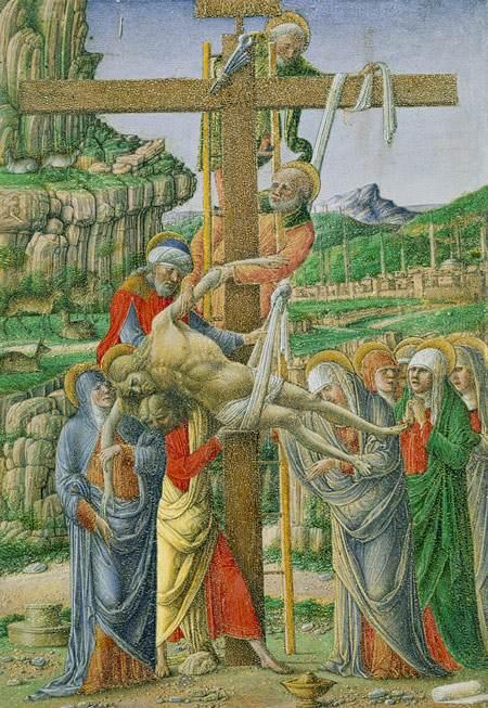 Descent from the Cross, 1475 by Girolamo Da Cremona (Girolamo De Corradi) Girolamo Da Cremona (Girolamo De Corradi) | ArtsDot.com