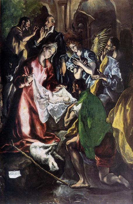 Buy Museum Art Reproductions Adoration of the Shepherds (detail), 1596 by El Greco (Doménikos Theotokopoulos) (1541-1614, Greece) | ArtsDot.com