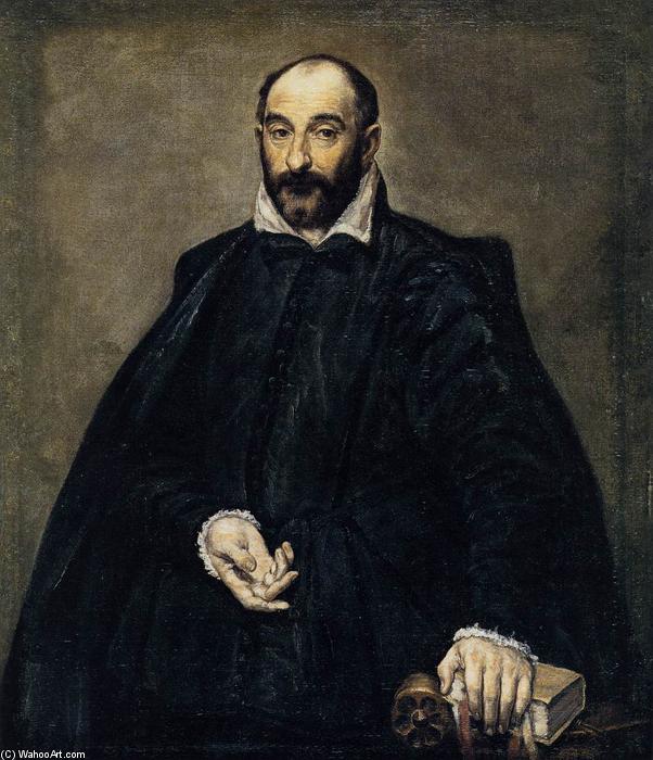 顺序 畫複製 人类之 Portrait。, 1575 通过 El Greco (Doménikos Theotokopoulos) (1541-1614, Greece) | ArtsDot.com