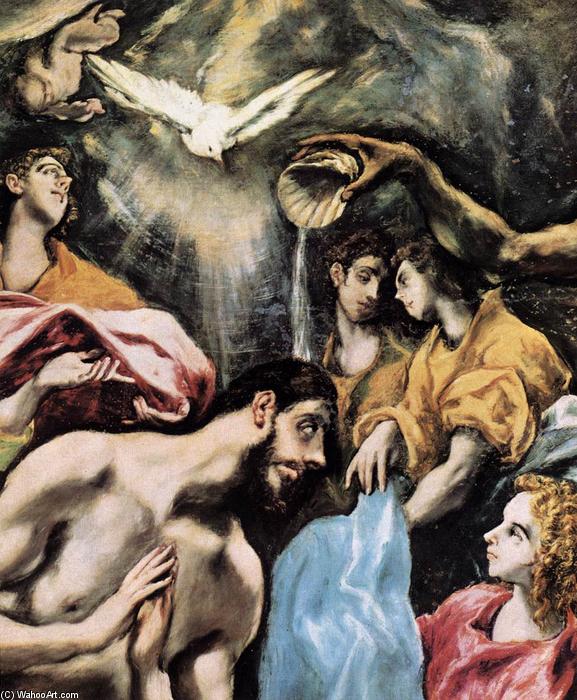 顺序 油畫 基督洗礼会(详见), 1608 通过 El Greco (Doménikos Theotokopoulos) (1541-1614, Greece) | ArtsDot.com
