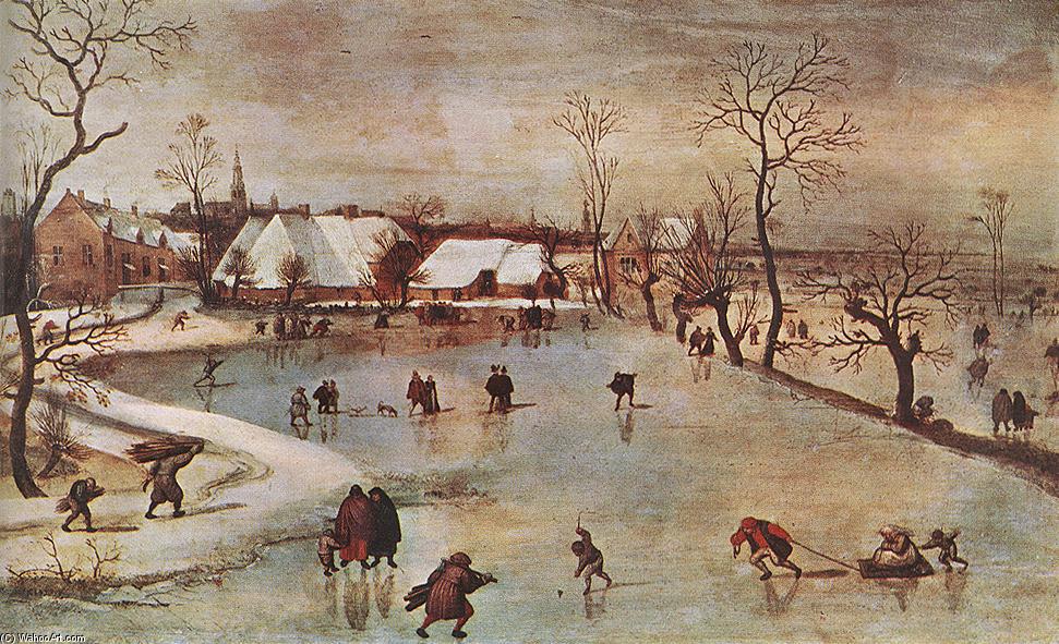 Order Art Reproductions Winter by Jacob Grimmer (1525-1590, Belgium) | ArtsDot.com