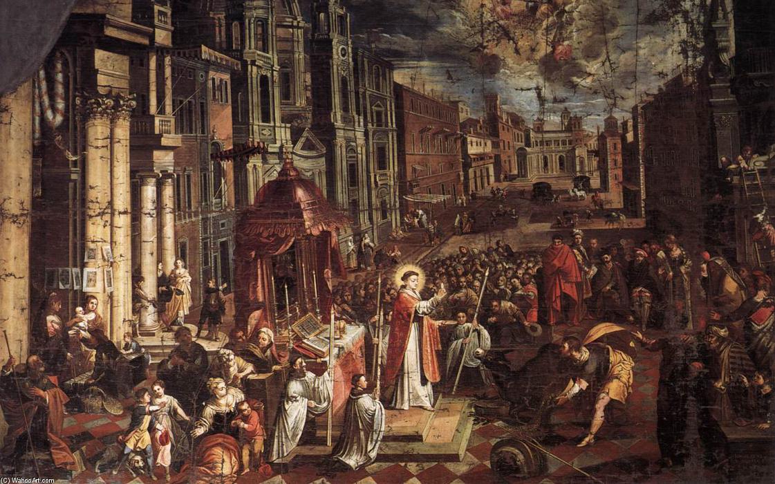 Buy Museum Art Reproductions St Anthony of Padua: The Miracle of the Mule by Joseph The Younger Heintz (1600-1678, Germany) | ArtsDot.com
