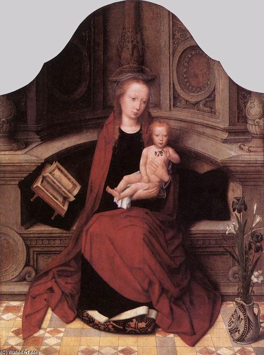 Order Paintings Reproductions Virgin and Child Enthroned, 1510 by Adriaen Isenbrant (1580-1551, Netherlands) | ArtsDot.com
