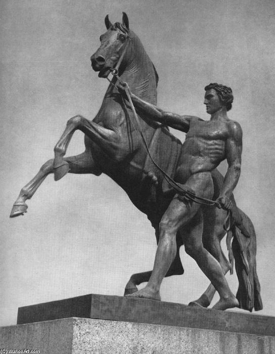 Ordinare Riproduzioni Di Quadri Cavallo Tamer, 1841 di Pyotr Karlovich Klodt (1805-1867, Russia) | ArtsDot.com