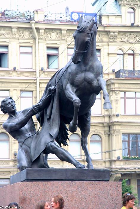 顺序 油畫 Horse Tamer 。, 1841 通过 Pyotr Karlovich Klodt (1805-1867, Russia) | ArtsDot.com