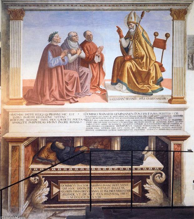 Order Paintings Reproductions Tomb Monument to Fra Domenico Strambi, 1487 by Bastiano Mainardi | ArtsDot.com
