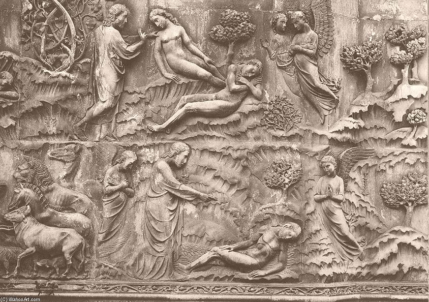 Buy Museum Art Reproductions First Pillar (detail), 1310 by Lorenzo Maitani (1255-1330, Italy) | ArtsDot.com