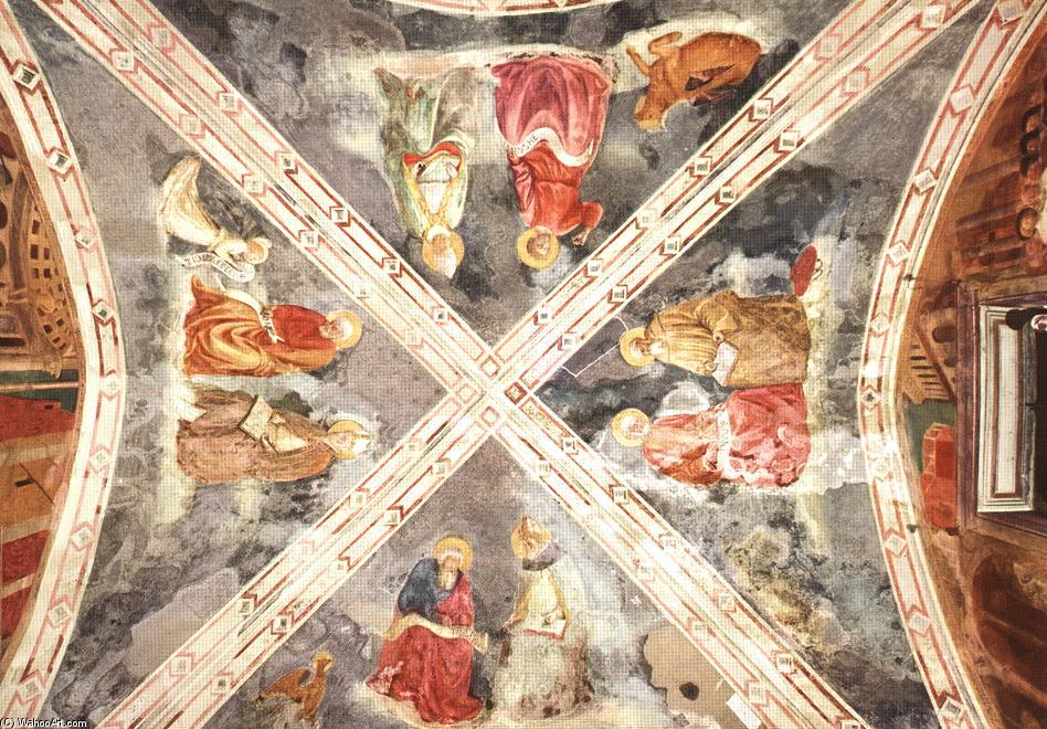 顺序 藝術再現 福音派教徒和教会博士, 1428 通过 Masolino Da Panicale (1383-1447, Italy) | ArtsDot.com