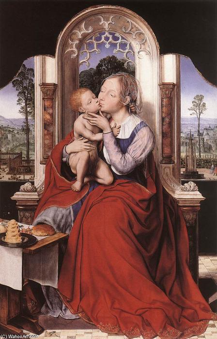 Order Paintings Reproductions The Virgin Enthroned, 1525 by Quentin Massys (1466-1530, Belgium) | ArtsDot.com