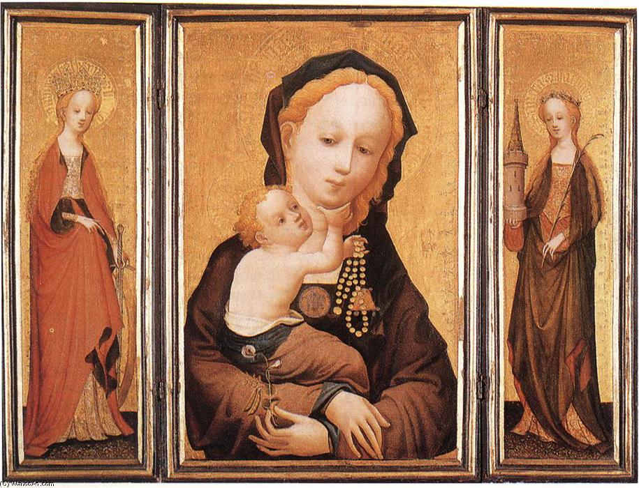 Order Paintings Reproductions Triptych, 1400 by Master Of Saint Veronica (1400-1420, Germany) | ArtsDot.com