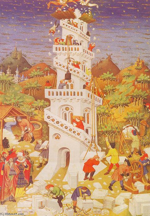 Bâtiment de la Tour de Babel, 1423 de Master Of The Duke Of Bedford Master Of The Duke Of Bedford | ArtsDot.com