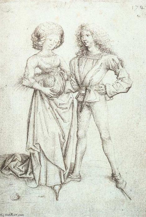 Standing Couple, 1480 by Master Of The Housebook Master Of The Housebook | ArtsDot.com
