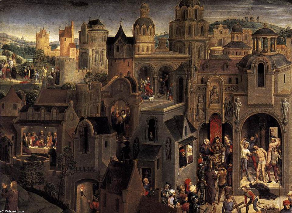 Order Paintings Reproductions Scenes from the Passion of Christ (detail), 1470 by Hans Memling (1430-1494, Germany) | ArtsDot.com