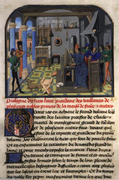 Order Oil Painting Replica L`Histoire de Charles Martel, vol. 3 (Ms. 8, fol 7r), 1470 by Loyset Liédet (1420-1484, France) | ArtsDot.com