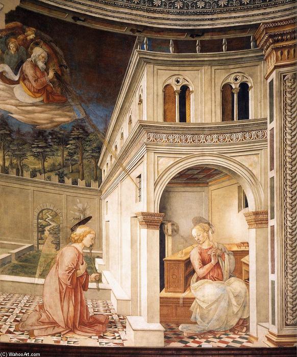 Buy Museum Art Reproductions Annunciation, 1467 by Fra Filippo Lippi (1406-1469, Italy) | ArtsDot.com