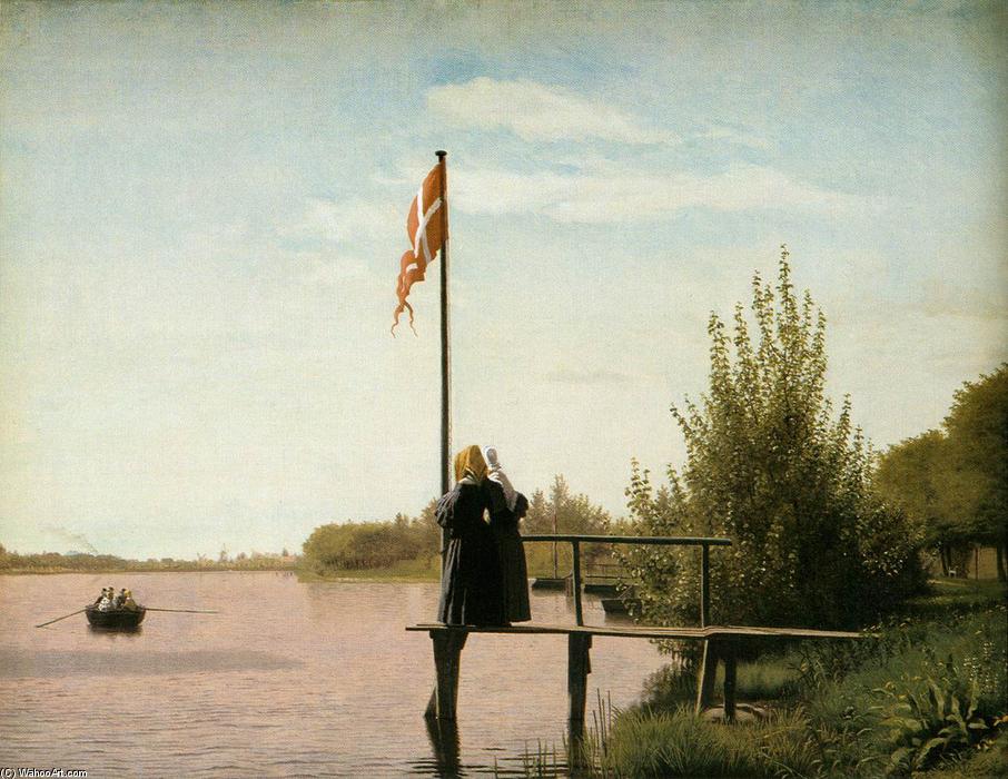 Order Oil Painting Replica View of One of the Lakes in Copenhagen, 1838 by Christen Købke (1810-1848, Denmark) | ArtsDot.com