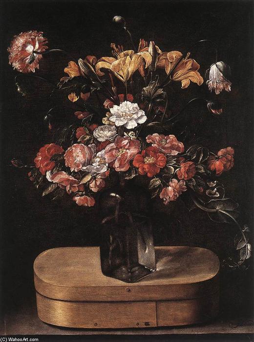 Order Paintings Reproductions Bouquet on Wooden Box, 1640 by Jacques Linard (1597-1645, France) | ArtsDot.com
