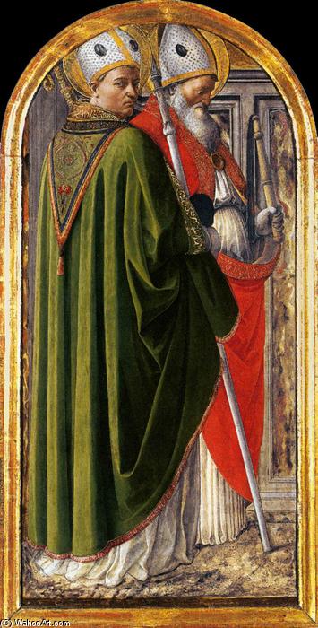 Buy Museum Art Reproductions Sts Augustine and Ambrose, 1437 by Fra Filippo Lippi (1406-1469, Italy) | ArtsDot.com