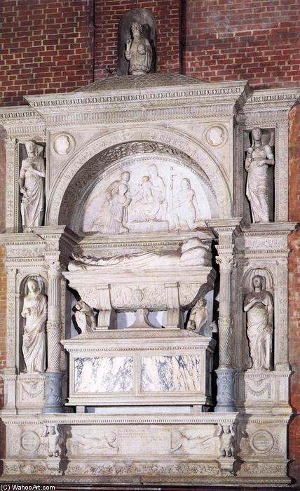 Order Oil Painting Replica Monument to Doge Niccolò Marcello by Pietro Lombardo (1435-1515, Switzerland) | ArtsDot.com