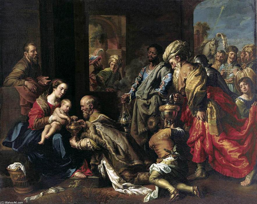 Ordinare Riproduzioni Di Quadri L`adorazione dei Magi di Theodoor Van Loon (1581-1667, Germany) | ArtsDot.com