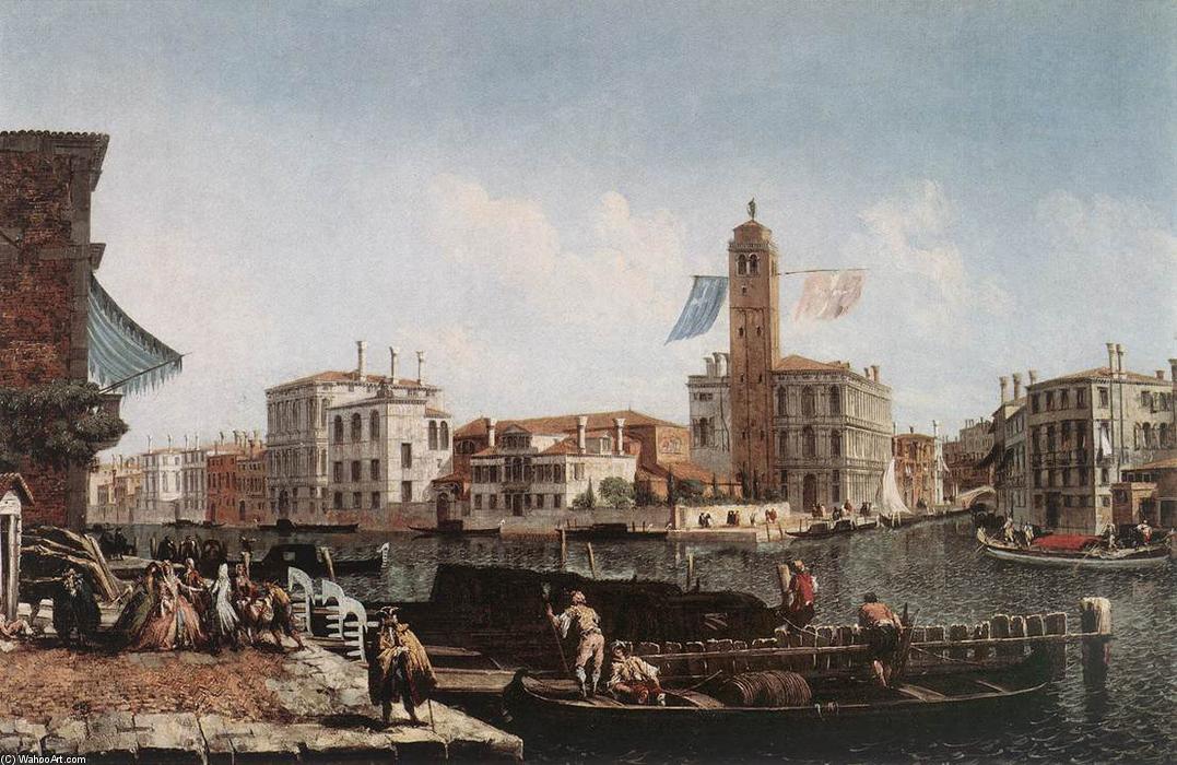Order Oil Painting Replica The Grand Canal with the Fishmarket, 1740 by Michele Marieschi (1710-1743, Italy) | ArtsDot.com